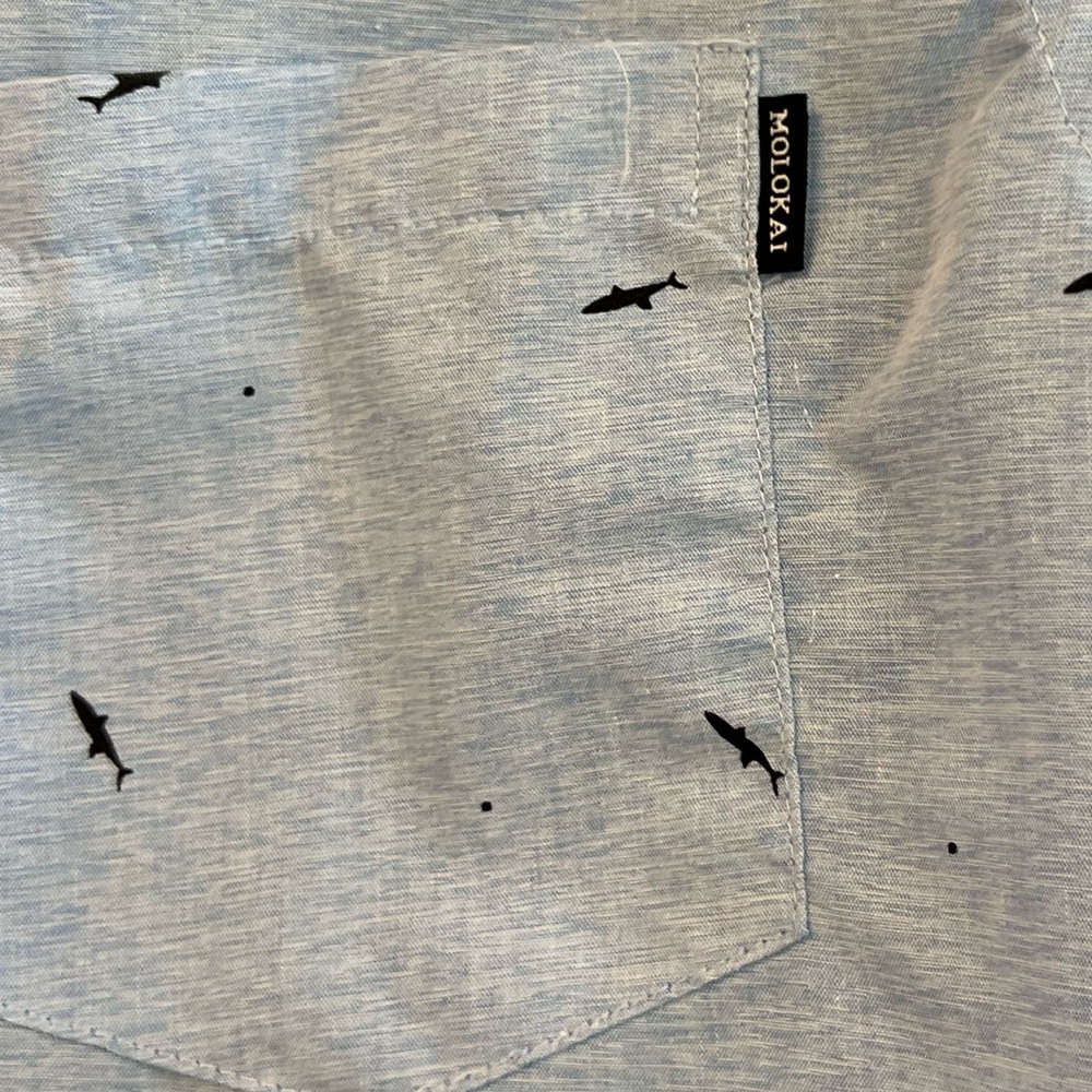 Molokai Surf Co Shark Pattern Button Down Shirts - image 6